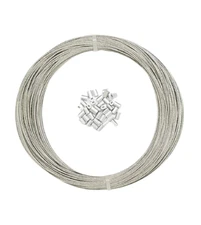T316 Stainless Steel Wire Rope Cable, 1/32", 7x7 with Sleeves