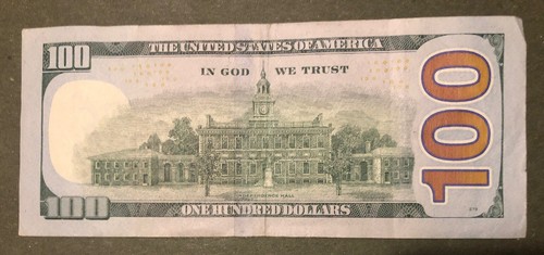 $100 Dollar Bill - Fancy Serial #: BOOKEND & 3 Digits Only S# LD 96444449 C - 第 3/3 張圖片