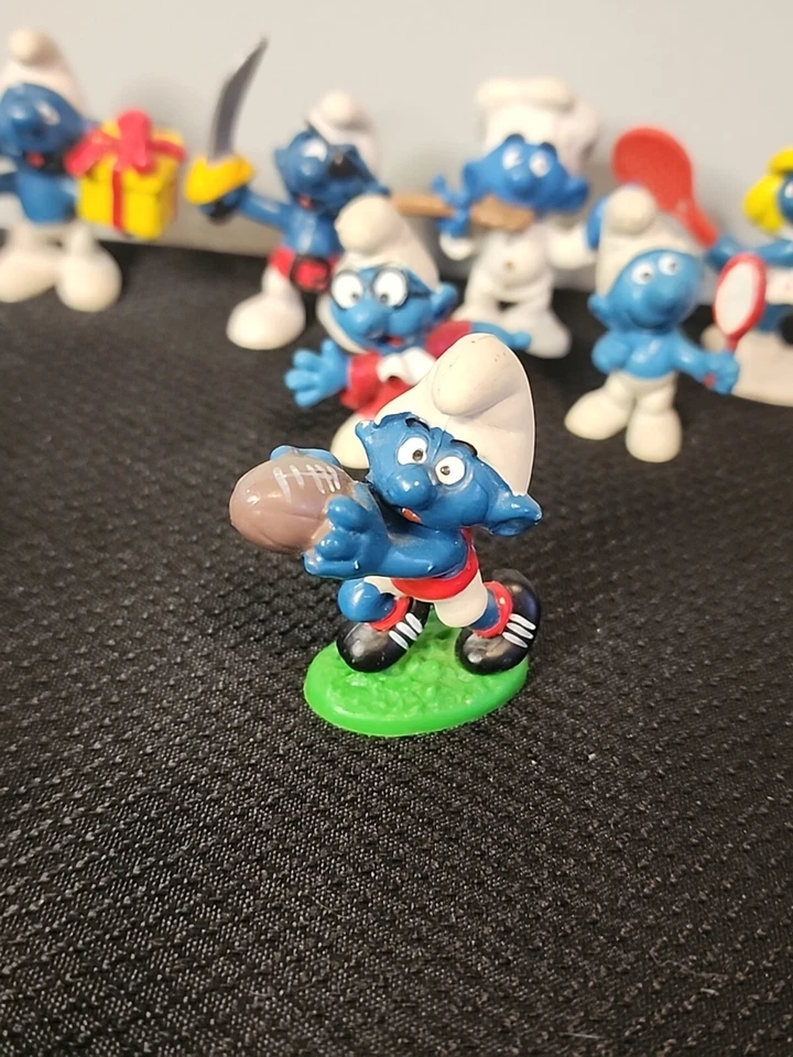 Lote De 8 Figuras De Colección De Los Pitufos Años 70-1980 Peyo Schleich Minituras De Vinilo Foto 3 de 4