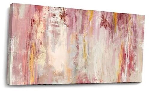 Abstract Wall Art Large Wall Decor Pink Artwork 20"x 40" Pictures Gold