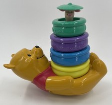 Winnie the Pooh  Poppin Surprise Piglet   Stacking Musical Toy Vtg. Mattel READ