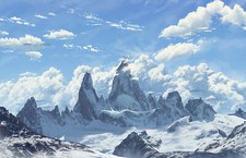 Landscape nature snow winter Custom Gaming Mat Desk