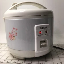 TIGER JNP-0550 3-CUP RICE COOKER AND WARMER - WORKS ***needs steam lid, READ**