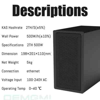 ICERIVER KS2 LITE 中古品 2TH 500W 100-240V Iceriver KS2 Lite Kaspa Miner (2Th/s) - CryptoMinerBros