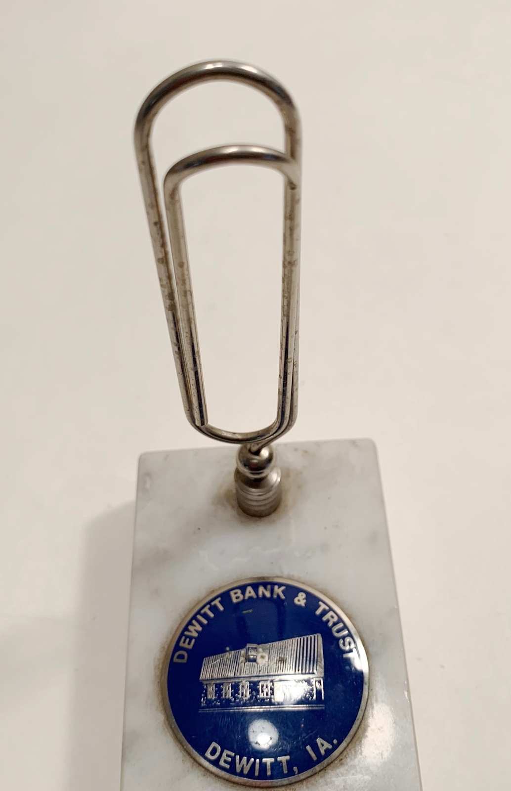 Vintage Dewitt Bank & Trust Dewitt Iowa Paper Clip Letter Hold eBay