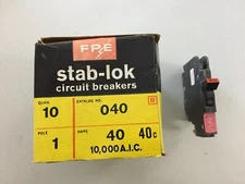 FEDERAL PACIFIC 040 STAB LOCK 40 AMP THIN BREAKER