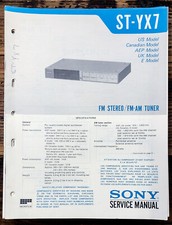 Sony ST-YX7 Tuner Service Manual Original 