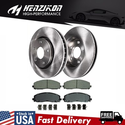 Front Disc Rotors Ceramic Brakes Pads for 2012-2019 Grand Caravan Town & Country