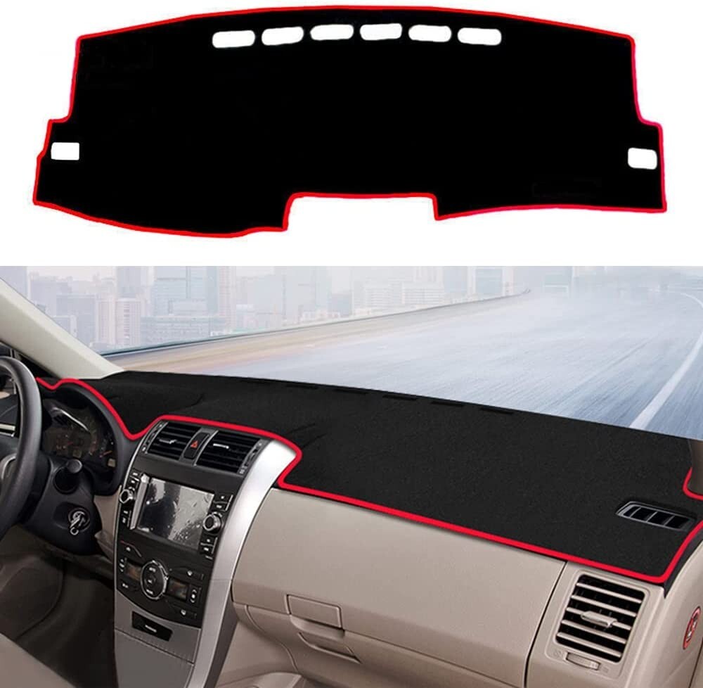 Red Edge Dashboard Cover Dash Cover Mat Pad Carpet Custom