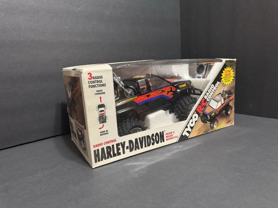 RARE TYCO HARLEY DAVIDSON RC TRUCK WITH MOTORCYCLE NEW SEALED IN BOX - Image 2 of 4