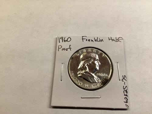 1960 Franklin 90% Silver Proof Half-Dollar with Full Bell Lines 062325 75te