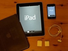 Retro Apple Bundle iPad 1st Gen 64GB, iPod 2nd Gen 8GB With Original Accessories
