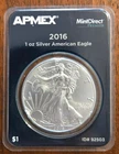 2016 American Silver Eagle 1 Troy Oz. .999 Fine Silver $1 Coin BU MDP in TEP