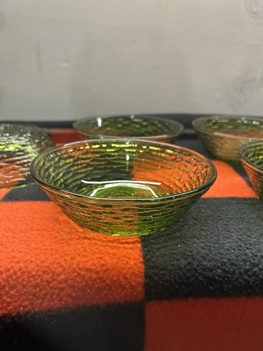 Set of 6 Anchor Hocking SORENO AVOCADO 6" Cereal Soup Bowl - Retro Mid-Century