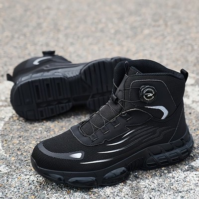 Men Safety Toe Work Shoes High Top Boots Breathable Non-Slip Steel Toe Sneakers