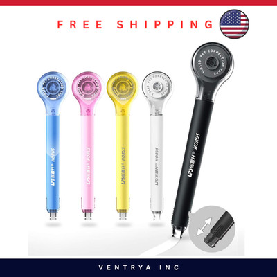 5-Pack Correction Tape Pens White 1/5'' x 236'' Push-Pull Protective Cover