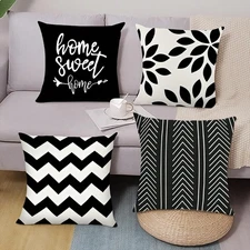 Decorative Throw Pillow Cover, 18" x 18" Square Pillow Case with Geometric(4)