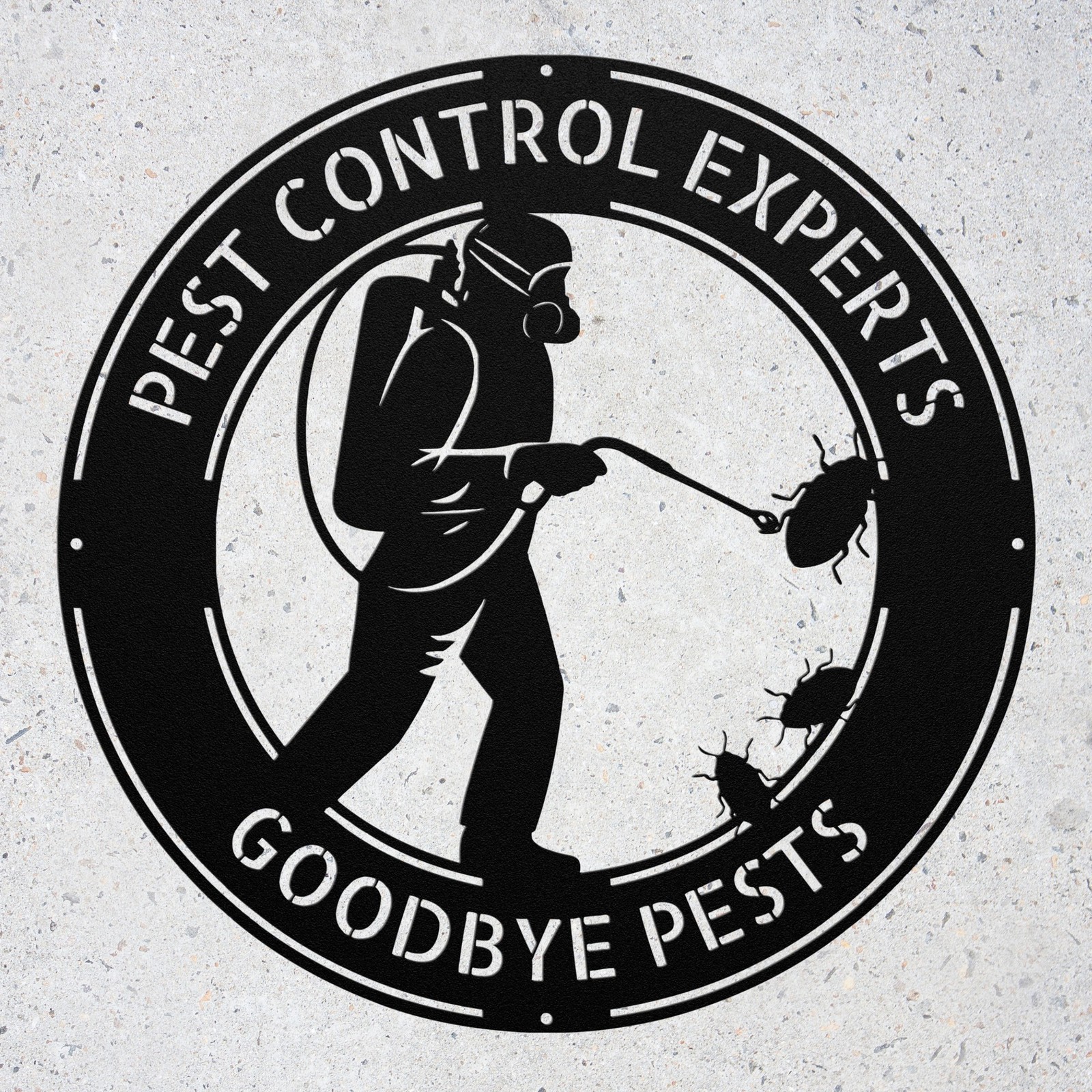 Personalized Pest Control Metal Sign Custom Exterminator Office Wall Art Gift