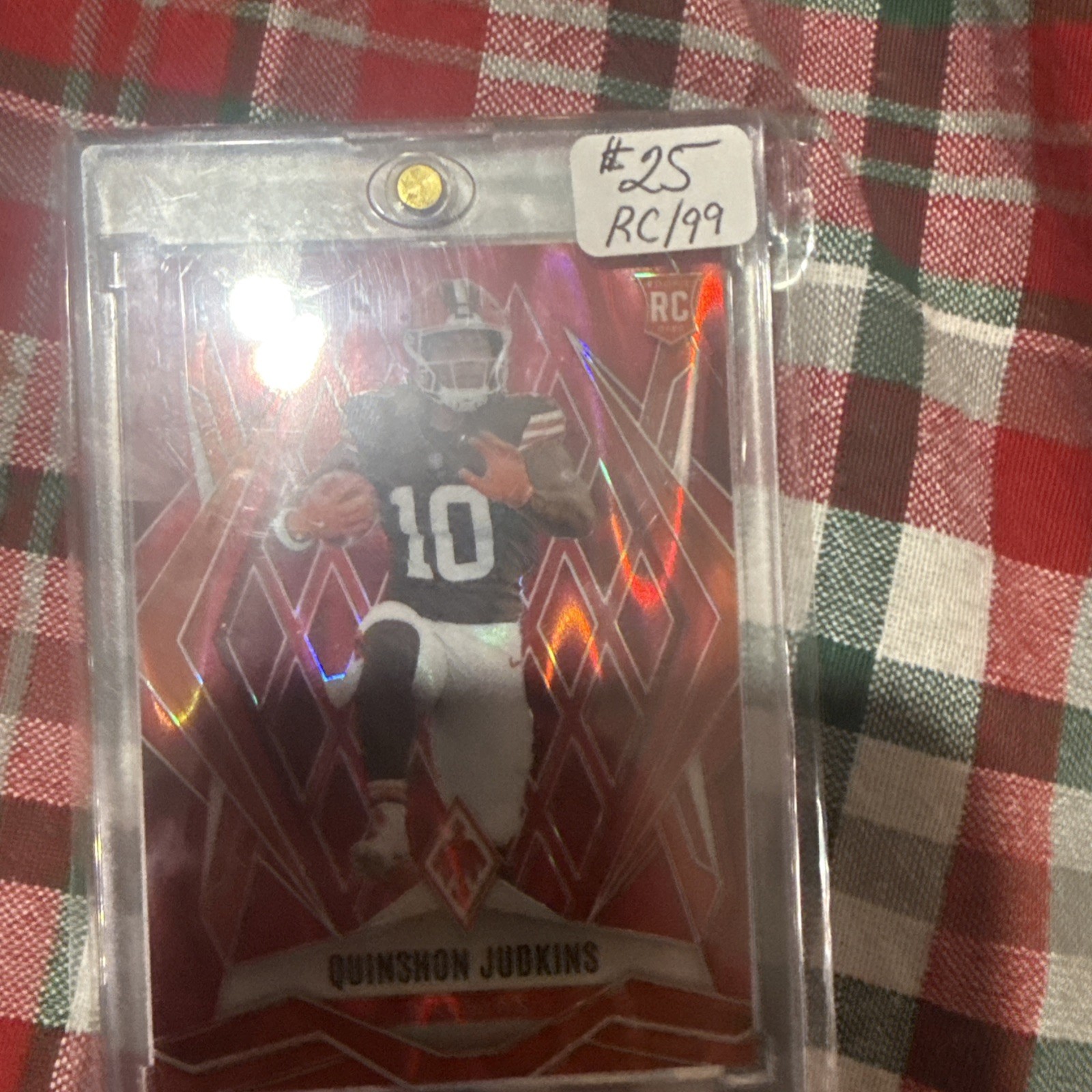 2025 Panini Phoenix - Rookies Quinshon Judkins #191 Red Seismic /99 (RC)