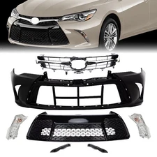 New Complete Front Bumper Assembly For 2015 2016 2017 Toyota Camry SE