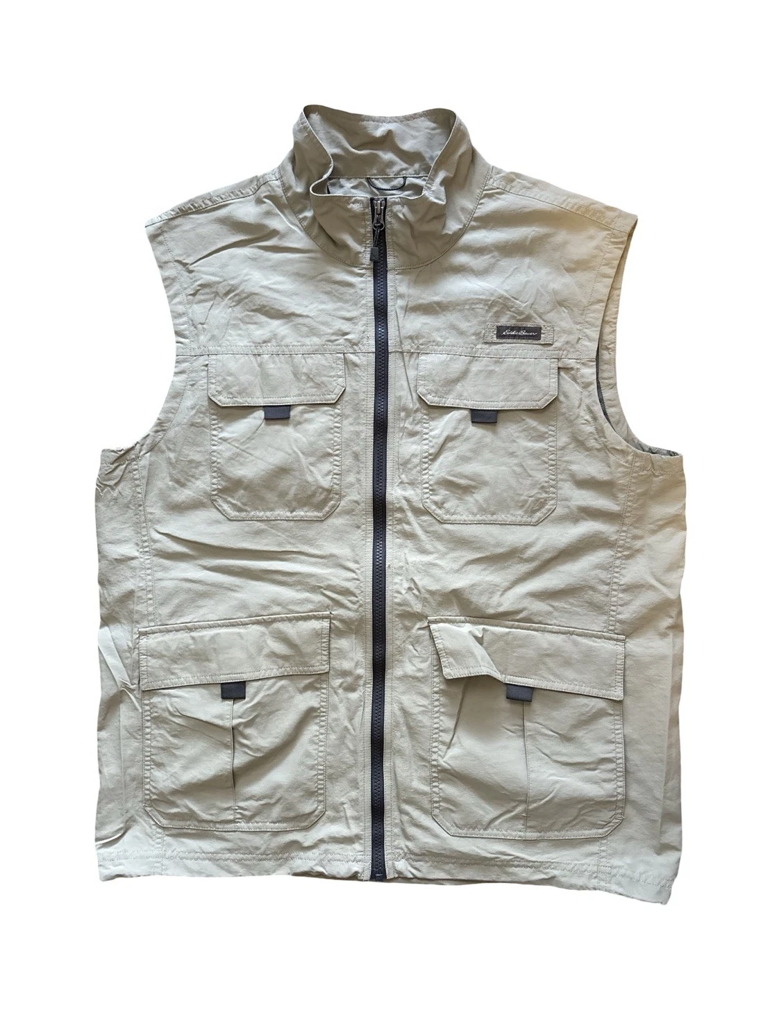 Eddie Bauer Vest Men's Size Large Hiking Full Zip Double Pockets Outdoors