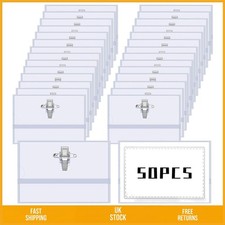 Clear Professional Name Badges with Clip & Pin, 90x56mm, 50 Pack