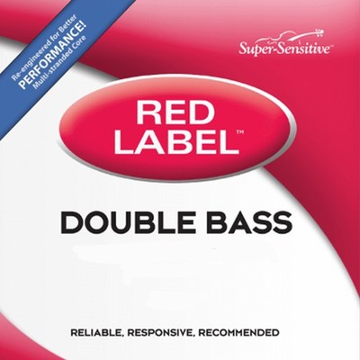 Super Sensitive Bulk Red Label Bass D Single String 3/4 Regular Bulk 10-Pack