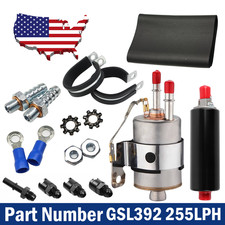 12v Gsl392 Walbro Ti 255lph External Inline Fuel Pump Installation Kit 400-939