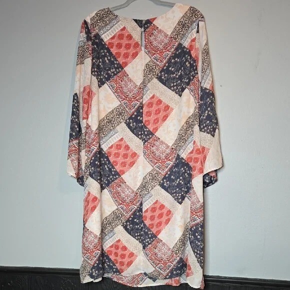 Luxology Patchwork Pattern Shift Dress, Women's S… - image 2