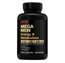 GNC Mega Men Energy  Metabolism Multivitamin Caplets 180 ct. Exp 3/2027