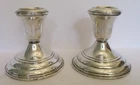 Vintage Sterling Silver Reed & Barton Weighted Candle Holders  428 Grams Set