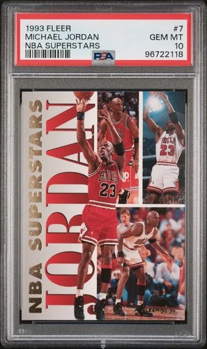 1993 Fleer NBA Superstars #7 Michael Jordan PSA 10