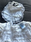 VTG Phyllis Baby Wear Infant White Christening Baptism Outfit Gown Coat Bonnet + — photo 3