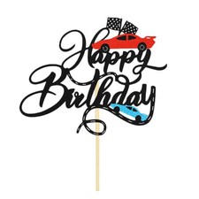 Happy Birthday Acrylic Cake Topper Birthday Party Decorations Cupcake Toppers...