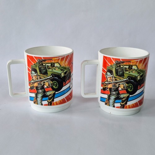 Vintage 1982 GI Joe Plastic Cup Mug Hasbro 3.5” Deka Melamine x 2 - Picture 4 of 12