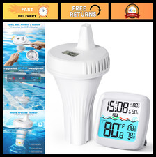 Wireless Pool Thermometer Floating Easy Read, IPX8 Waterproof Digital Water