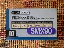 1 TDK PRO Professional SM-X90 Type II High Bias Blank Cassette Tape NEW-SEALED