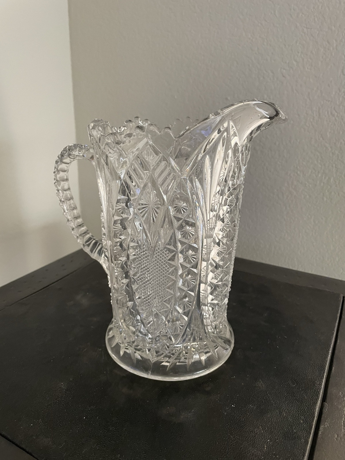 Vintage EAPG Glass Water Pitcher Elegant Antique Design