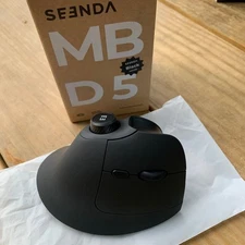 Wireless Ergonomic Vertical Mouse Rechargeable USB Bluetooth Seenda MBD5 Black