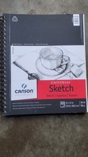 Canson Universal Spiral Sketch Book 9" 12"-100 Sheets