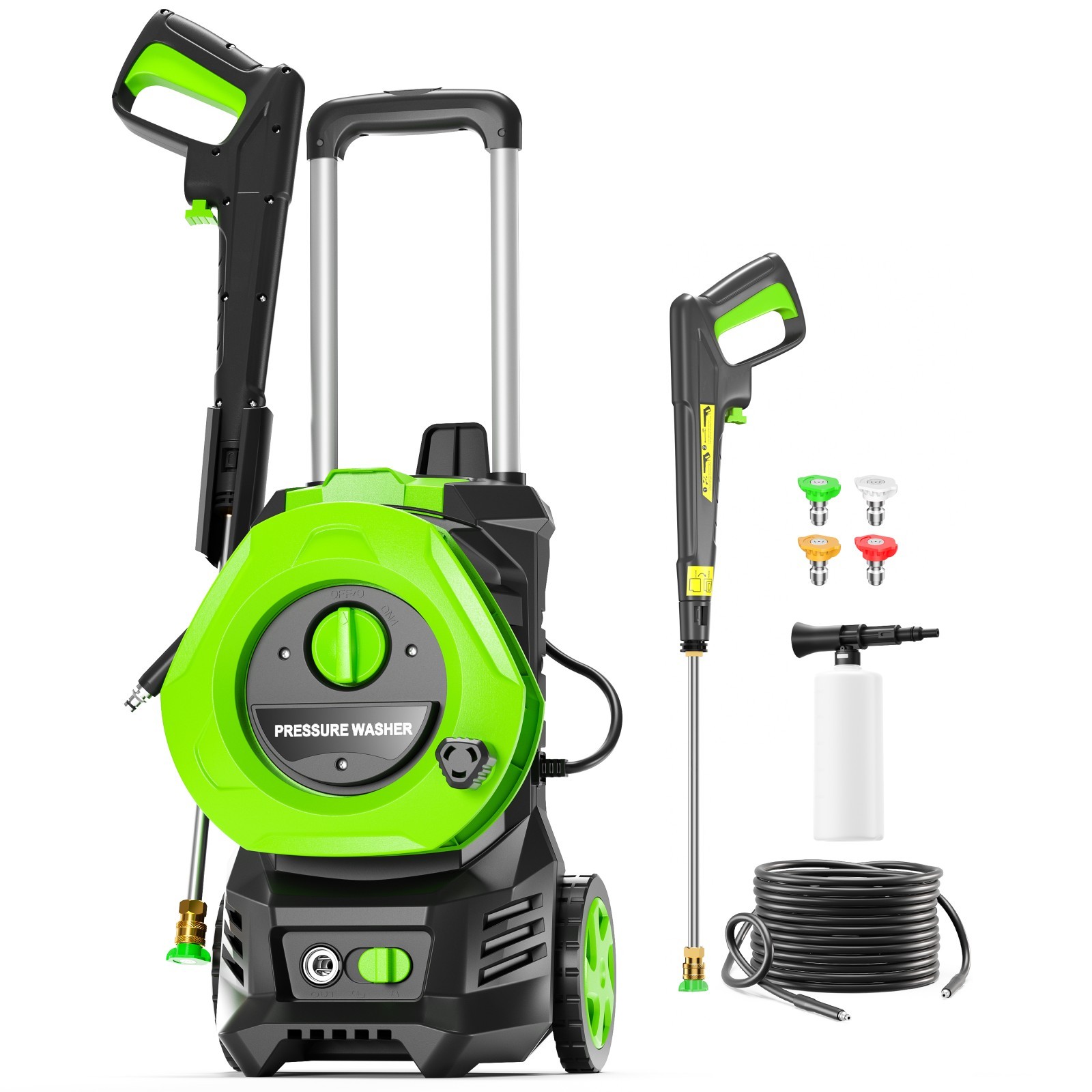 2026 Upgraded 2500PSI Heavy Duty Electric Pressure Washer wi