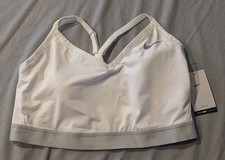 Nike Dri-FIT Indy Women White Light-Support Padded Sports Bra BQ0974-424 -3X