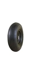 Marathon Tires Pneumatic Wheelbarrow Tire, Tire And Rim Only, 4.00-6in.