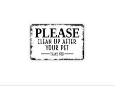 Please Clean Up After Your Pet Thank You Sign, Pet Courtesy Yard Sign,