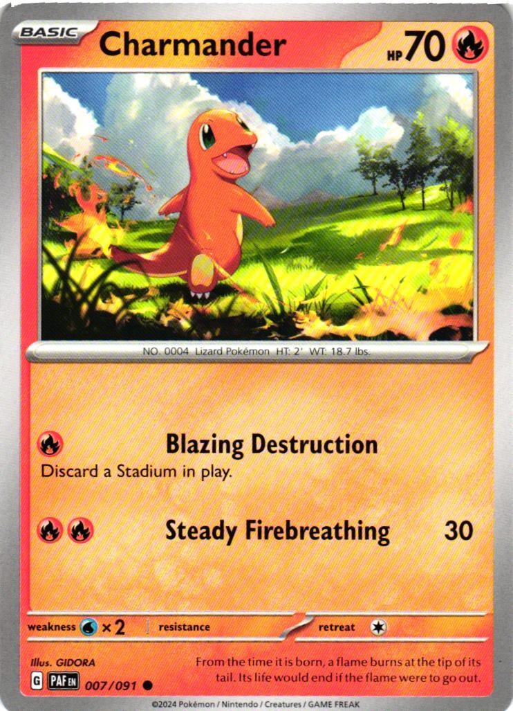 Charmander - Normal 007/091 SV: Paldean Fates NM