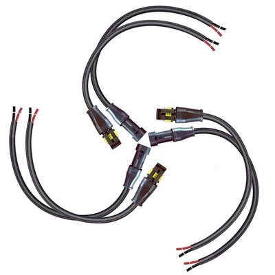 2Pin Connector Waterproof Connector,Male and Female 16 AWG 2 Wire Plug Auto Elec