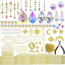 215pcs DIY Crystal Suncatcher Kits Adults Art Crafts Set W/ Rainbow Maker Prisms