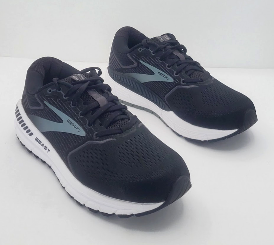 Brooks Men's Beast 20 Black Athletic Shoes, Size 9 Medium, Cushioned image 3