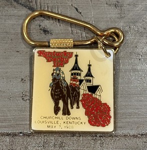 Médaille Gravée Rare Kentucky Derby - Porte-clés Vintage - Course De Chevaux