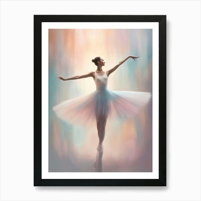 Ballet Dancer Beauty Art Print Framed Wall Art Poster Canvas Print Picture